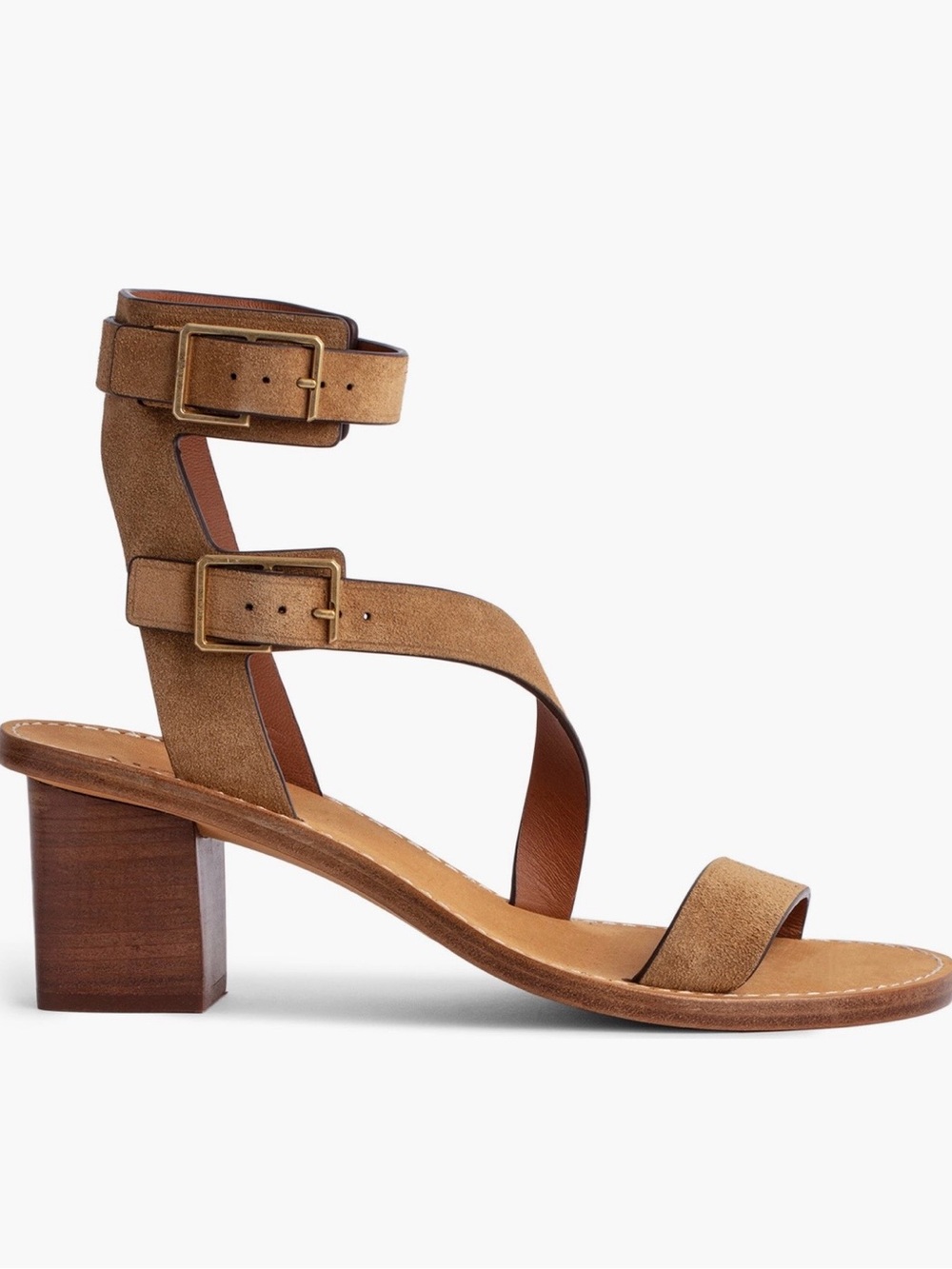 Zadig & Voltaire Cecilia Caprese Ankle Cuff Sandals Size 9 Suede NIB $489